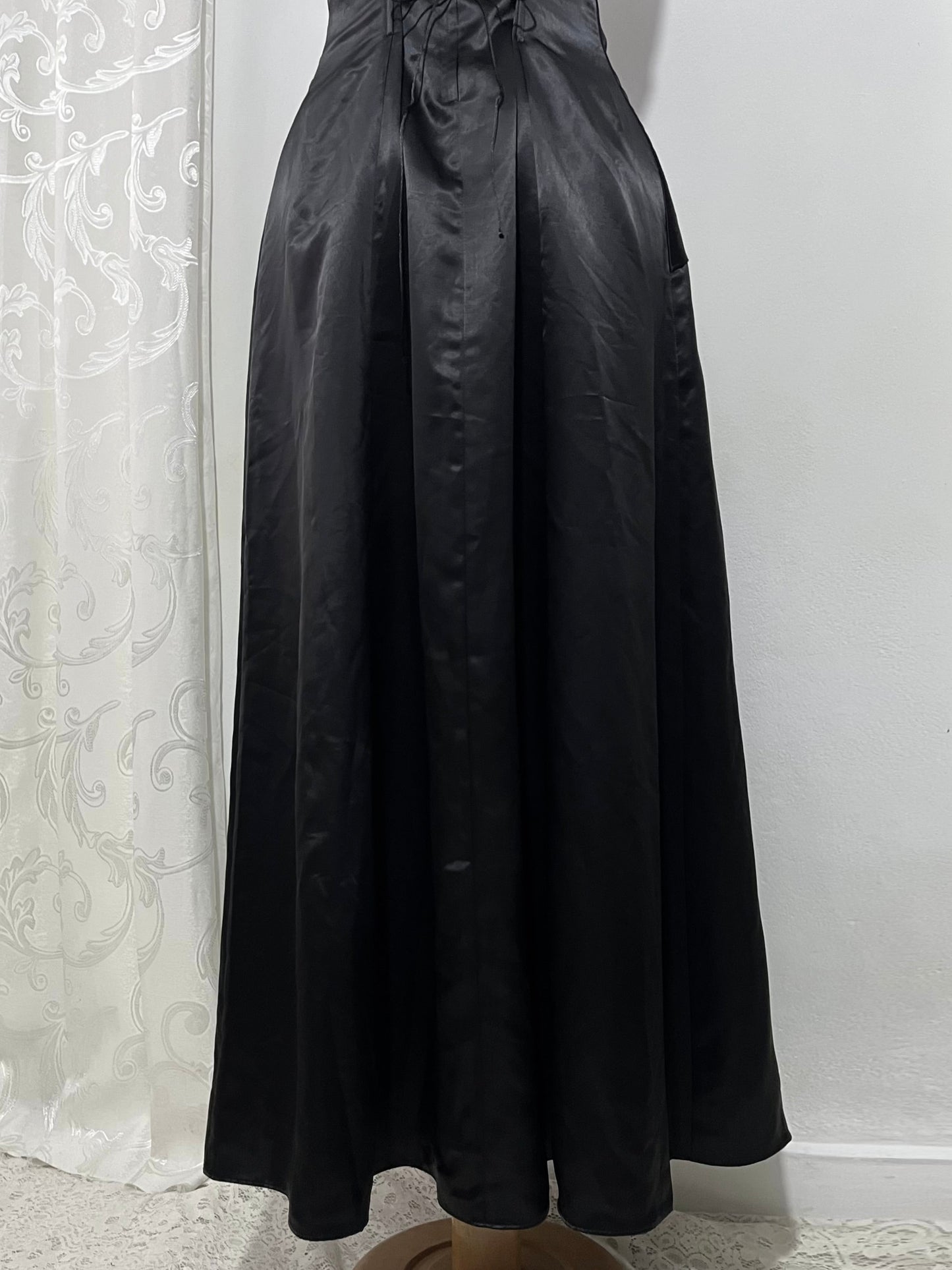 Noir corset beaded dress- size M