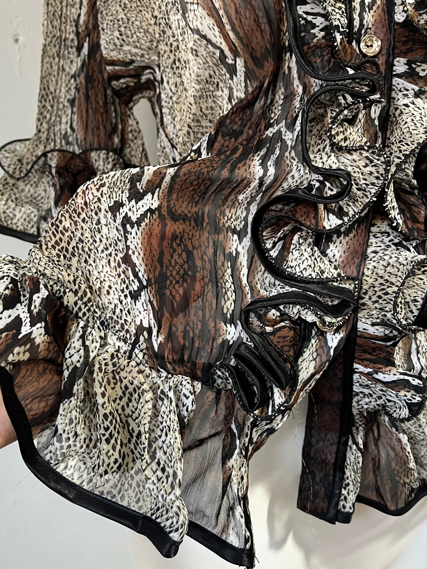 Animal print top with back bow