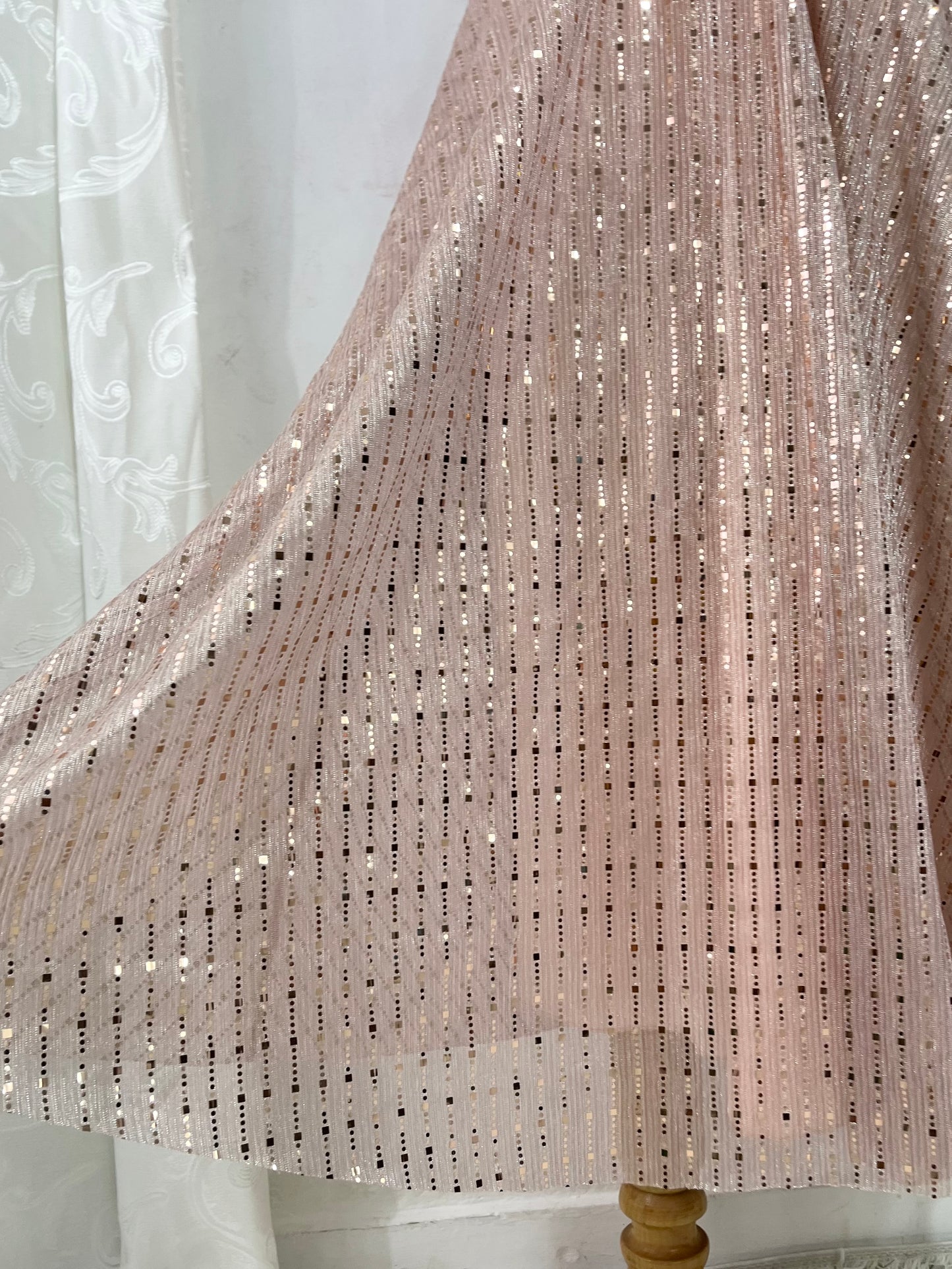 Ethereal rose gold dress