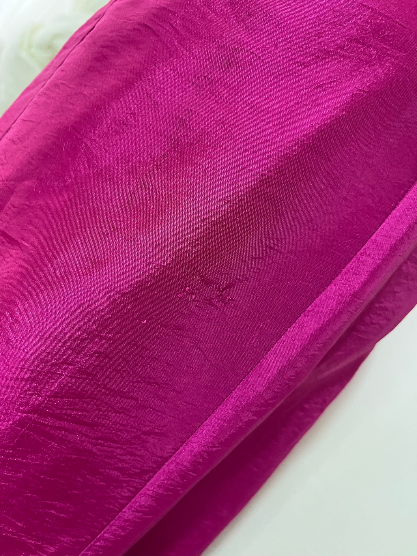 Fuchsia corset dress with exquisite hand sewn beadwork -Size M