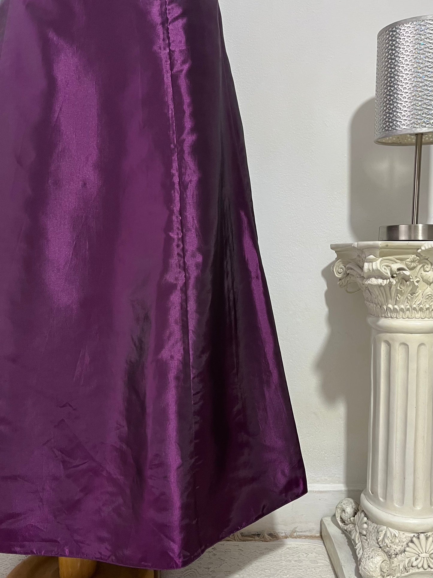 Vintage iridescent purple corset dres with rhinestones