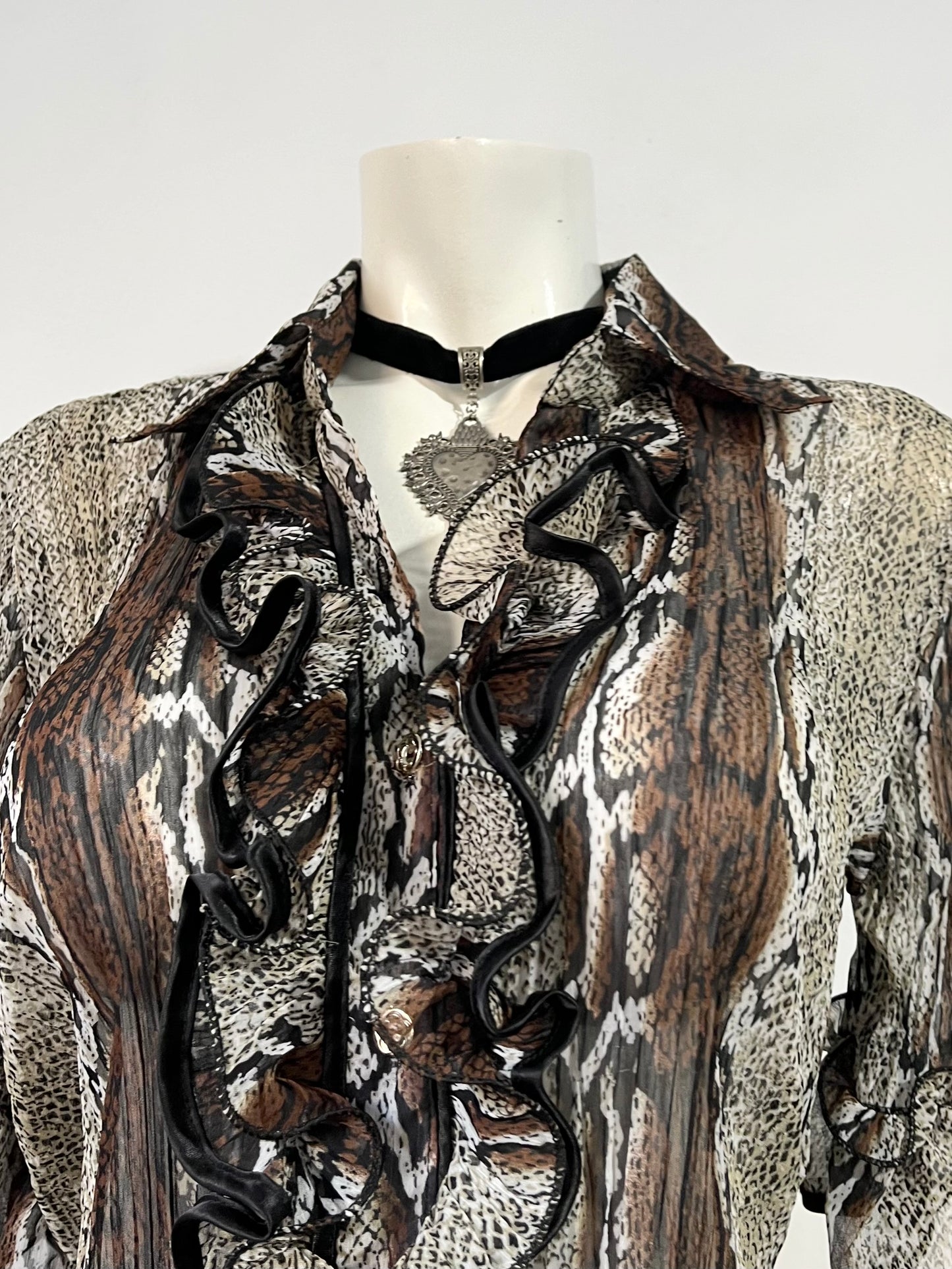 Animal print top with back bow