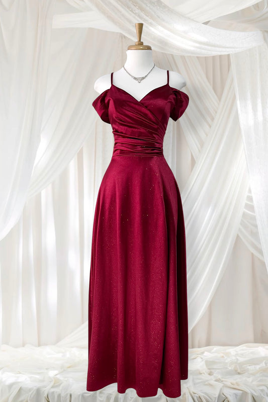"Stellar Burgundy" corset evening gown