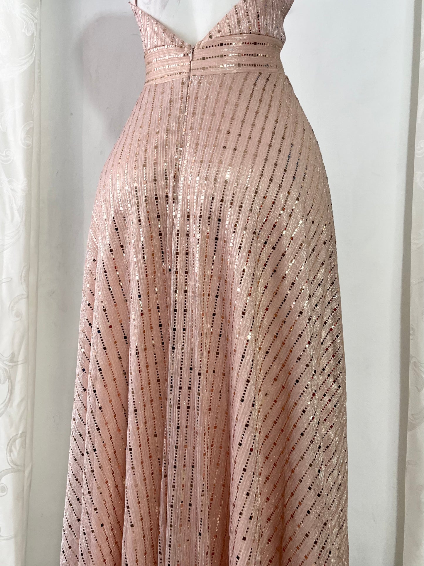 Ethereal rose gold dress
