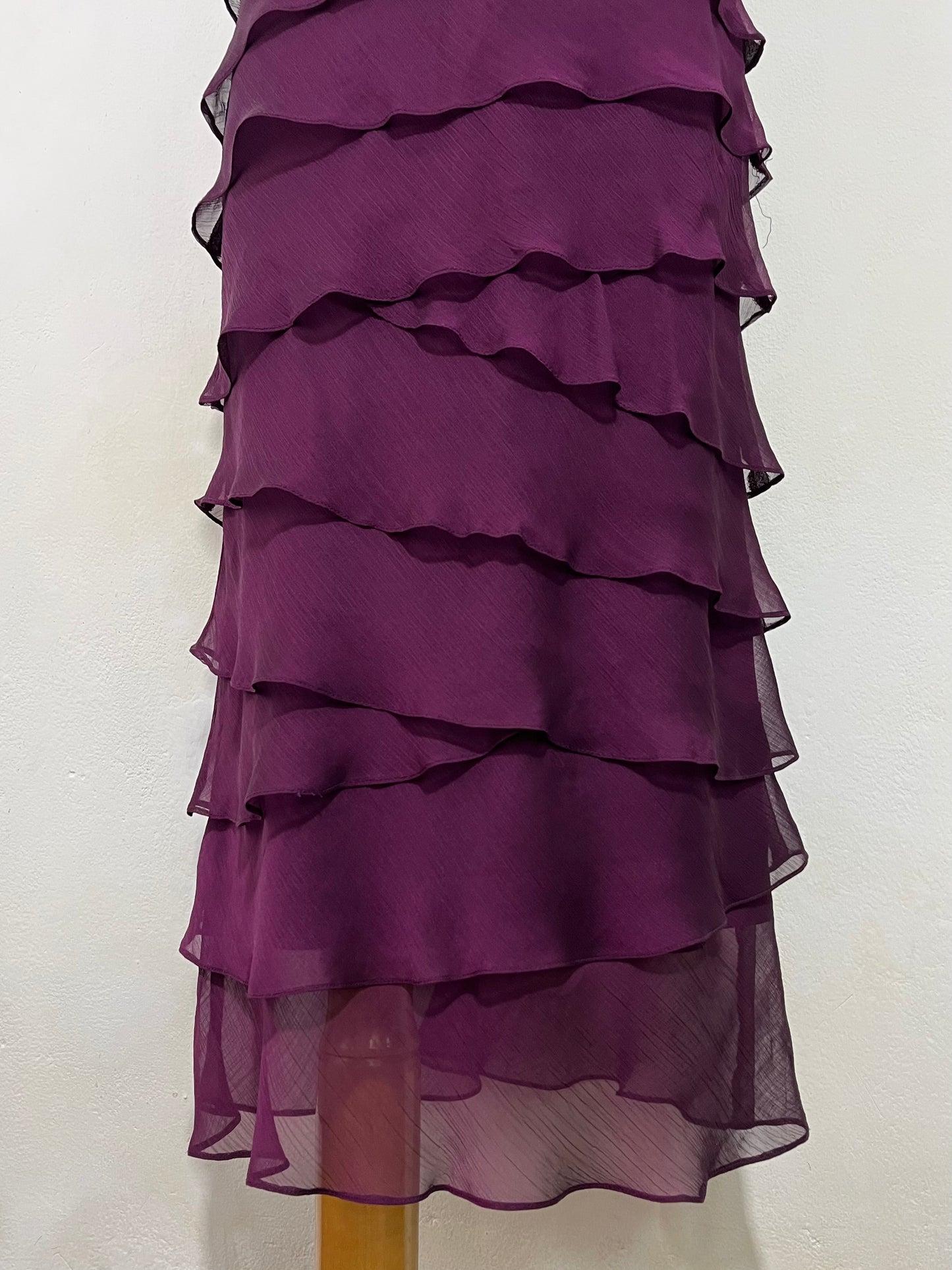 Layered purple dress with rhinestones and embellishments- size S