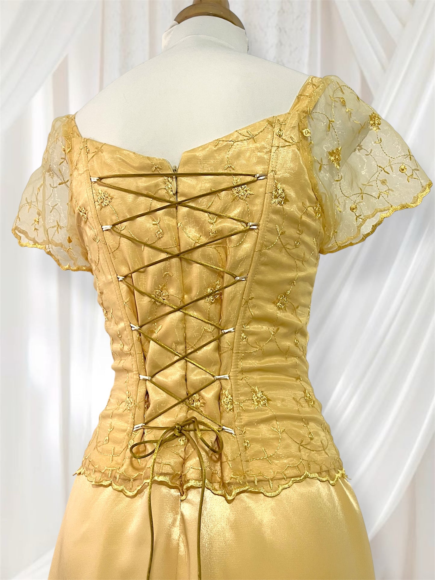Yellow and ambar corset dress - Size S
