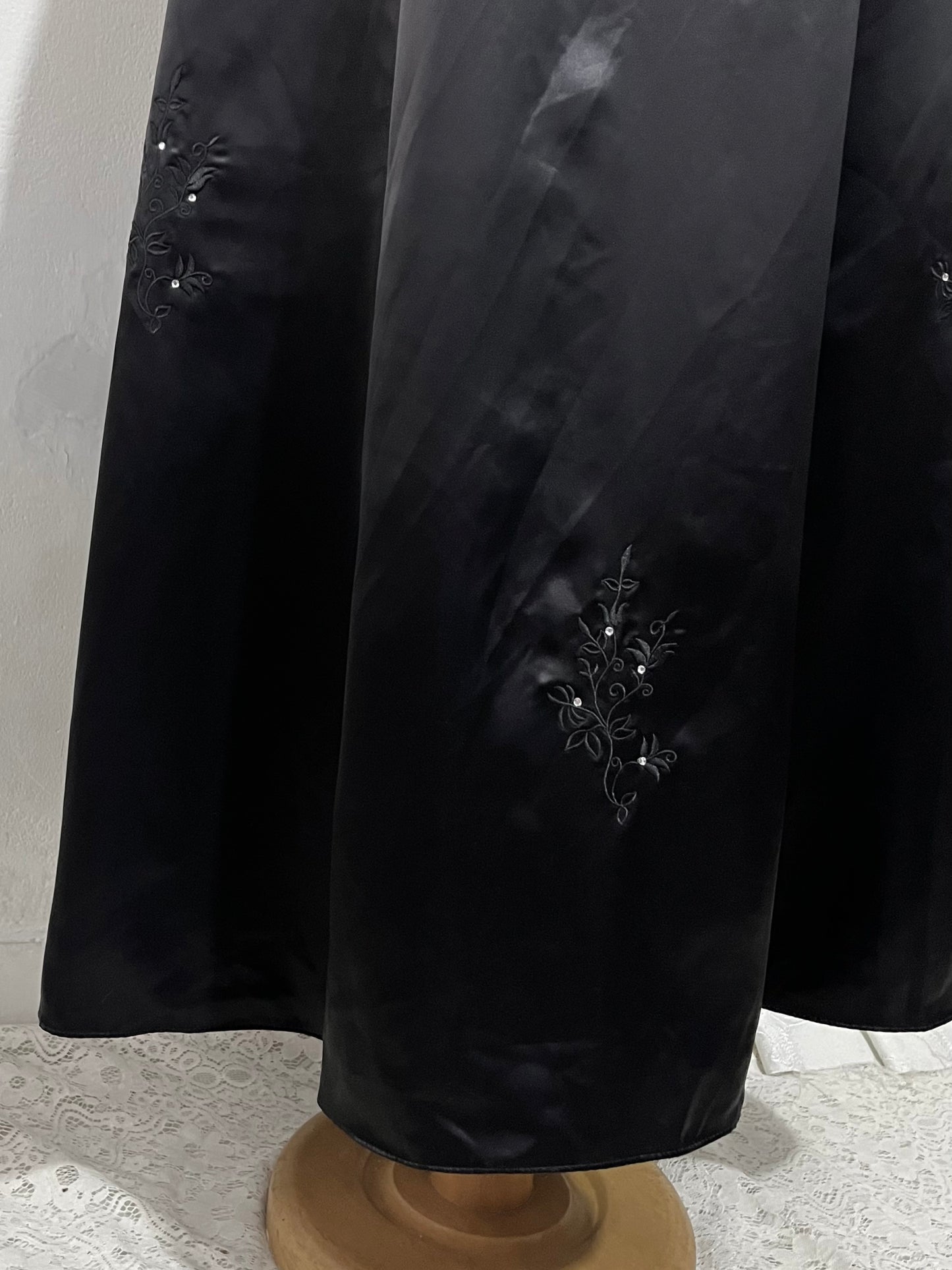 Noir corset beaded dress- size M