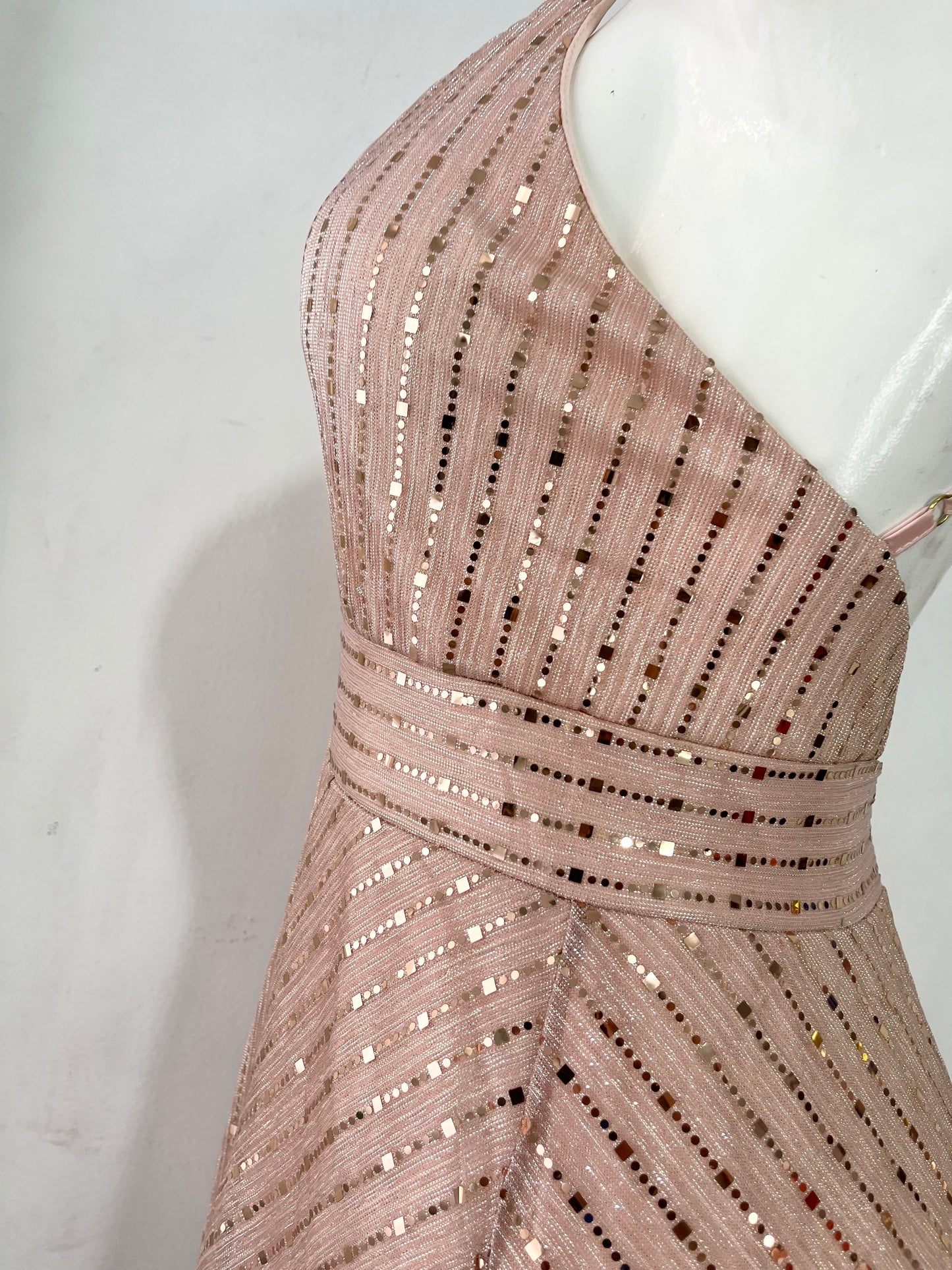 Ethereal rose gold dress