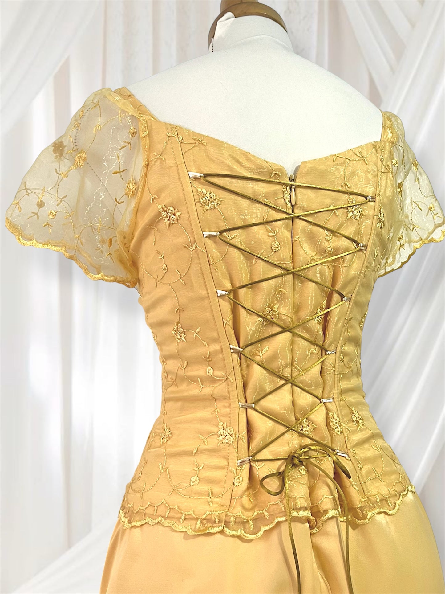 Yellow and ambar corset dress - Size S