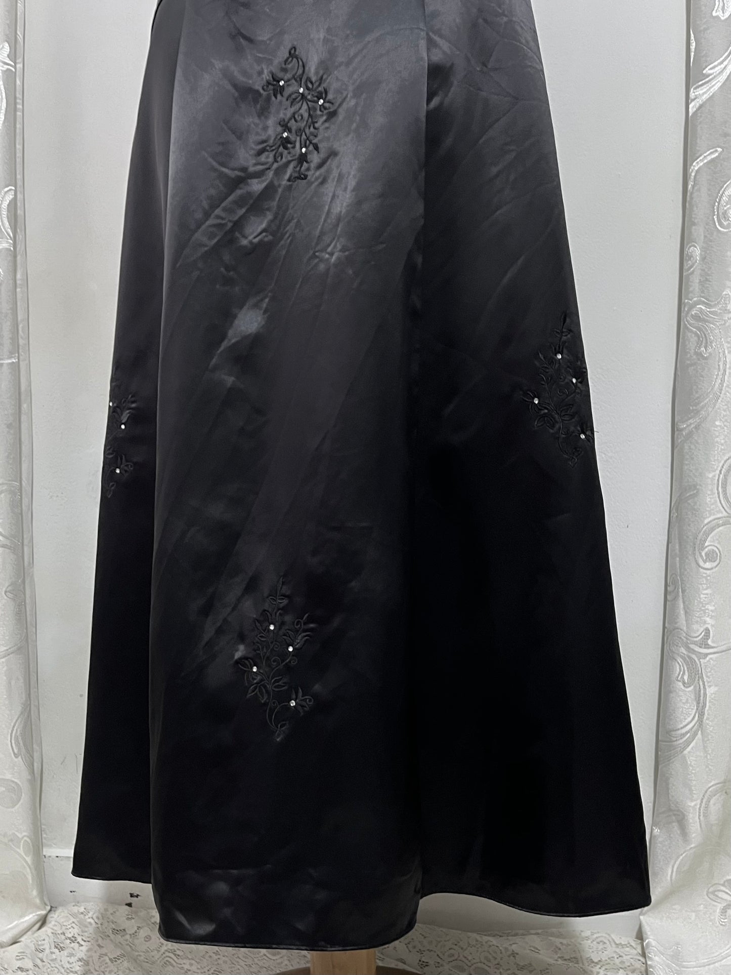 Noir corset beaded dress- size M