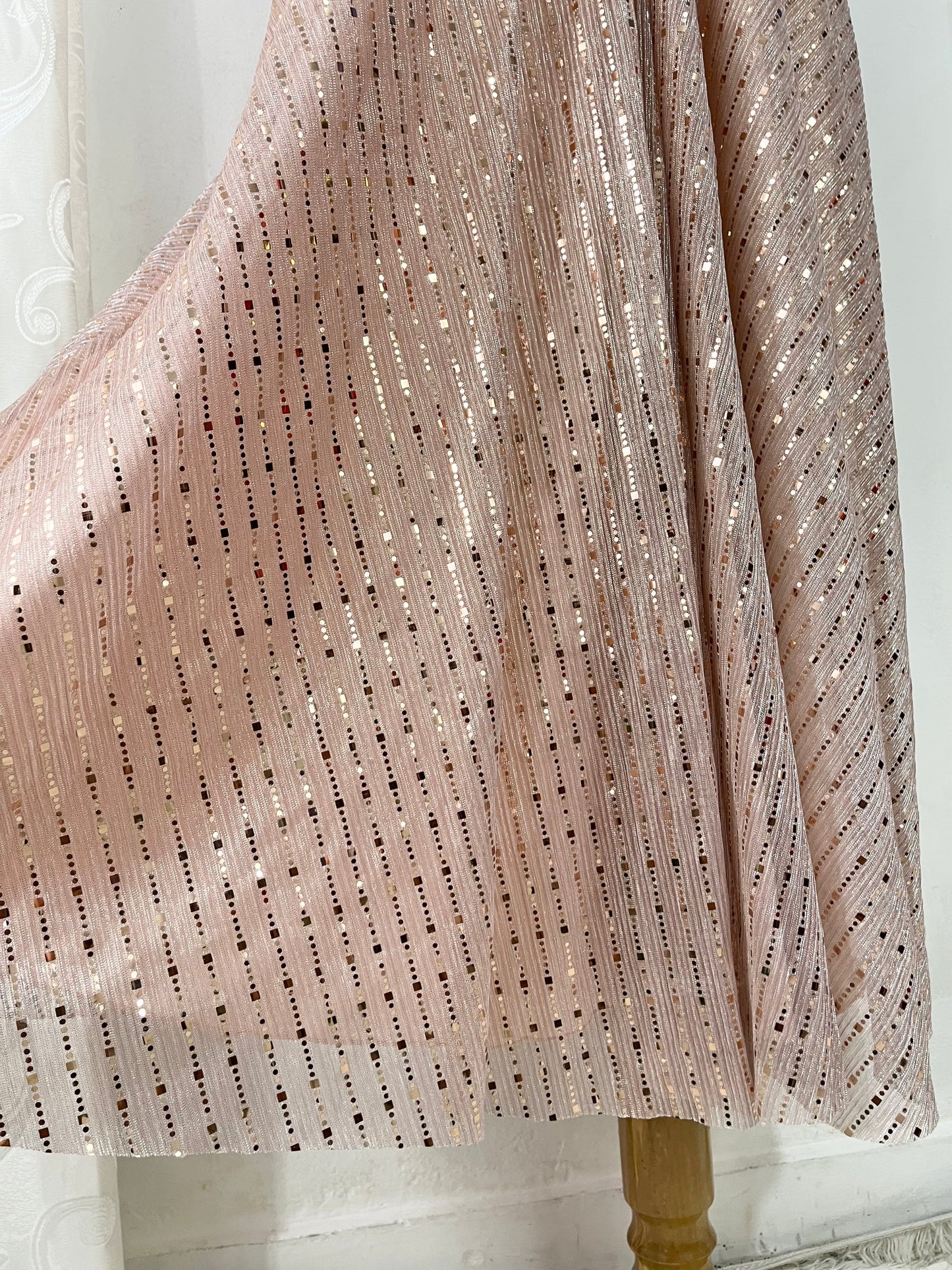 Ethereal rose gold dress