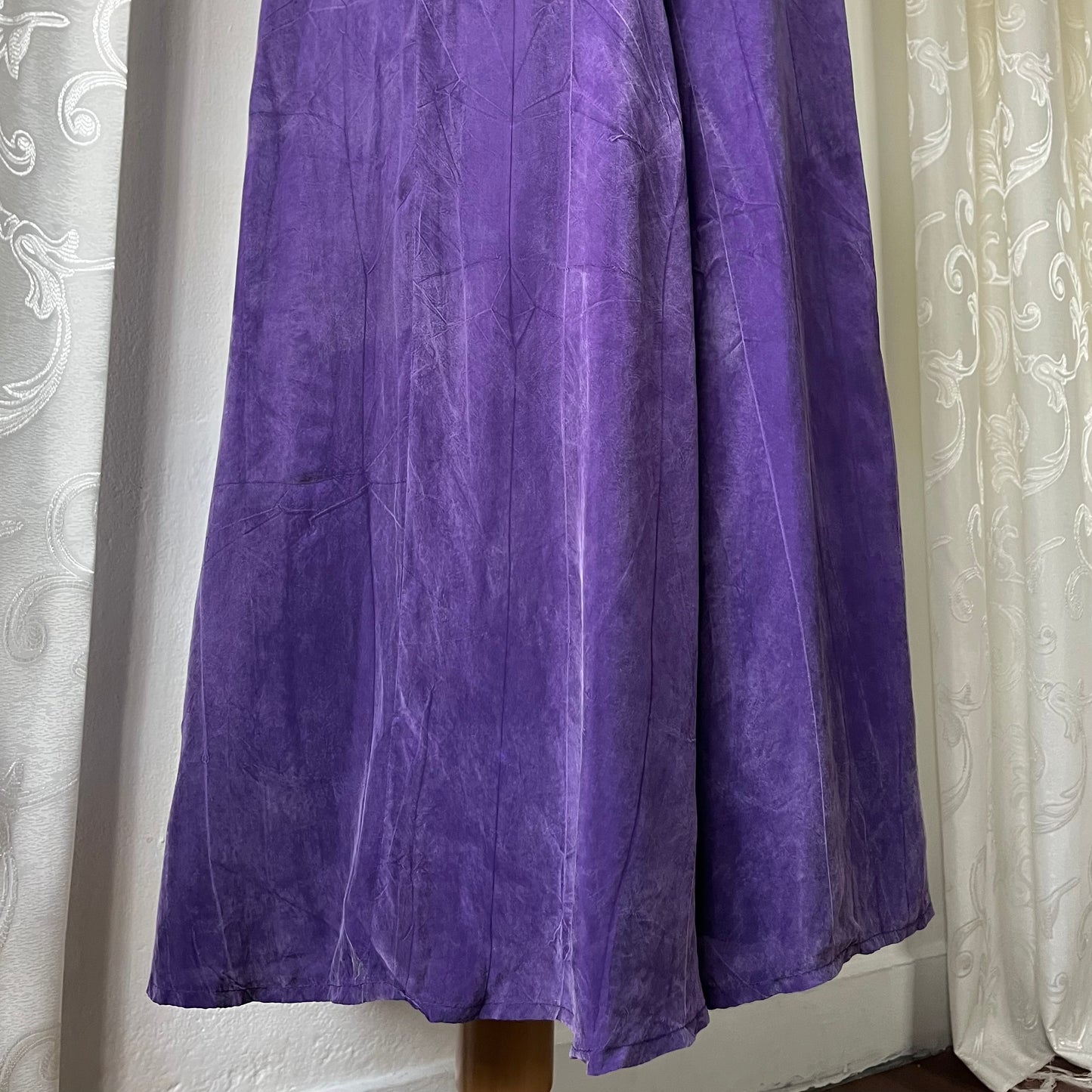 Whimsigoth vintage purple long evening dress-size S