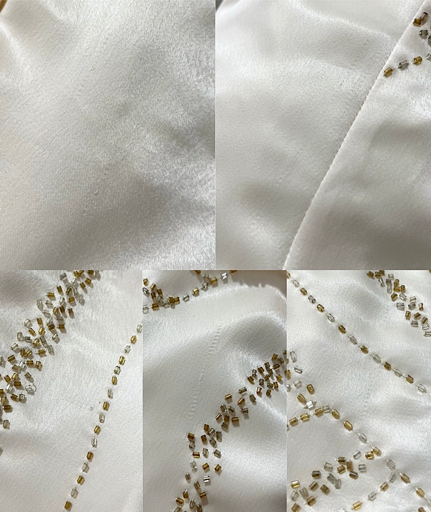 Ivory corset mermaid dress with embroidered embellishments-size S