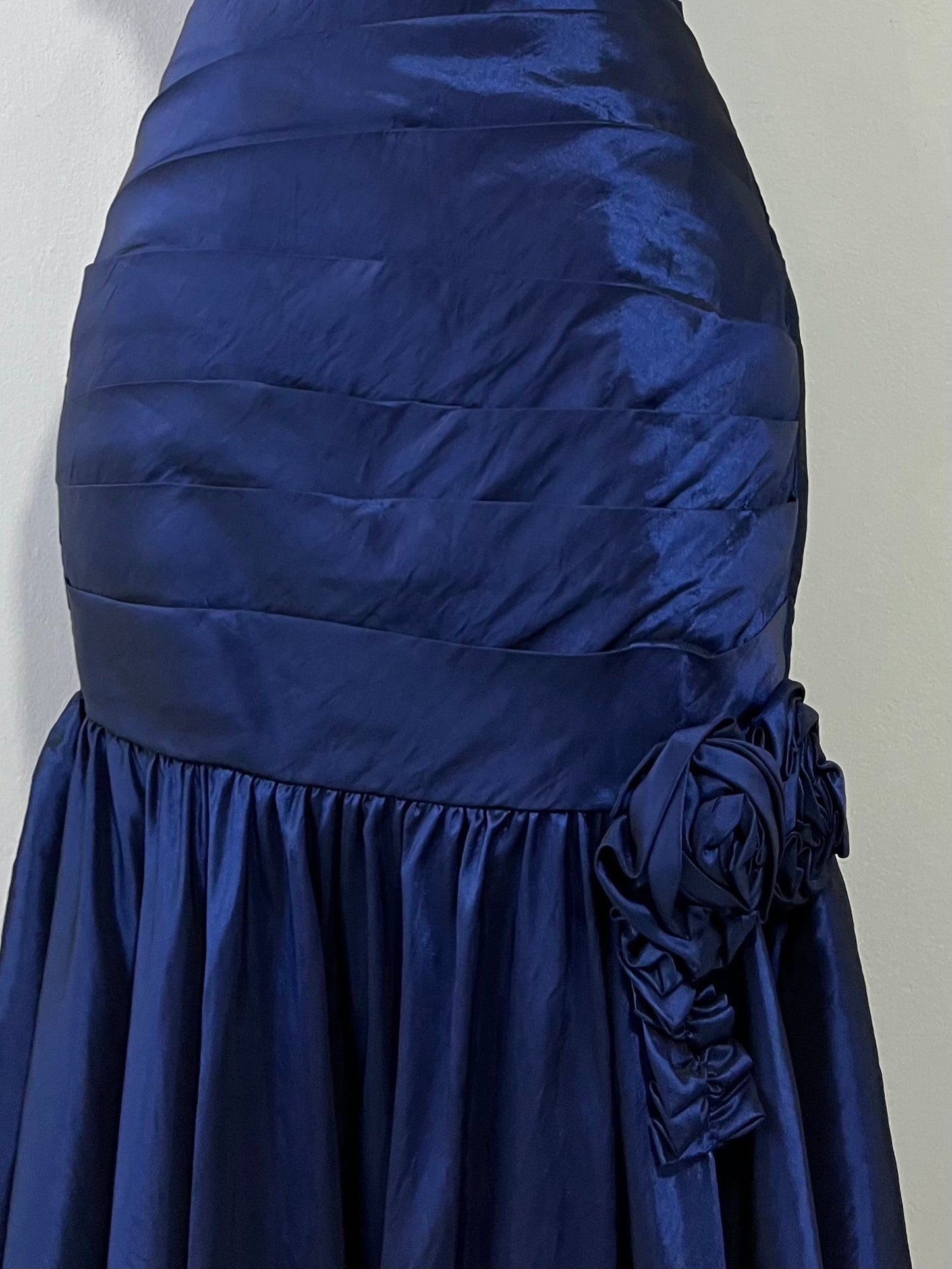 Shimmery dark blue corset dress -size S/M