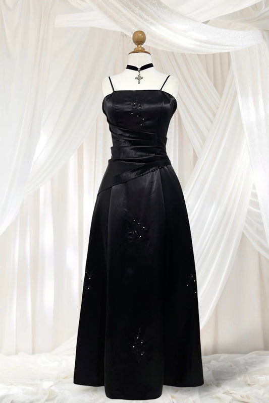 Noir corset beaded dress- size M